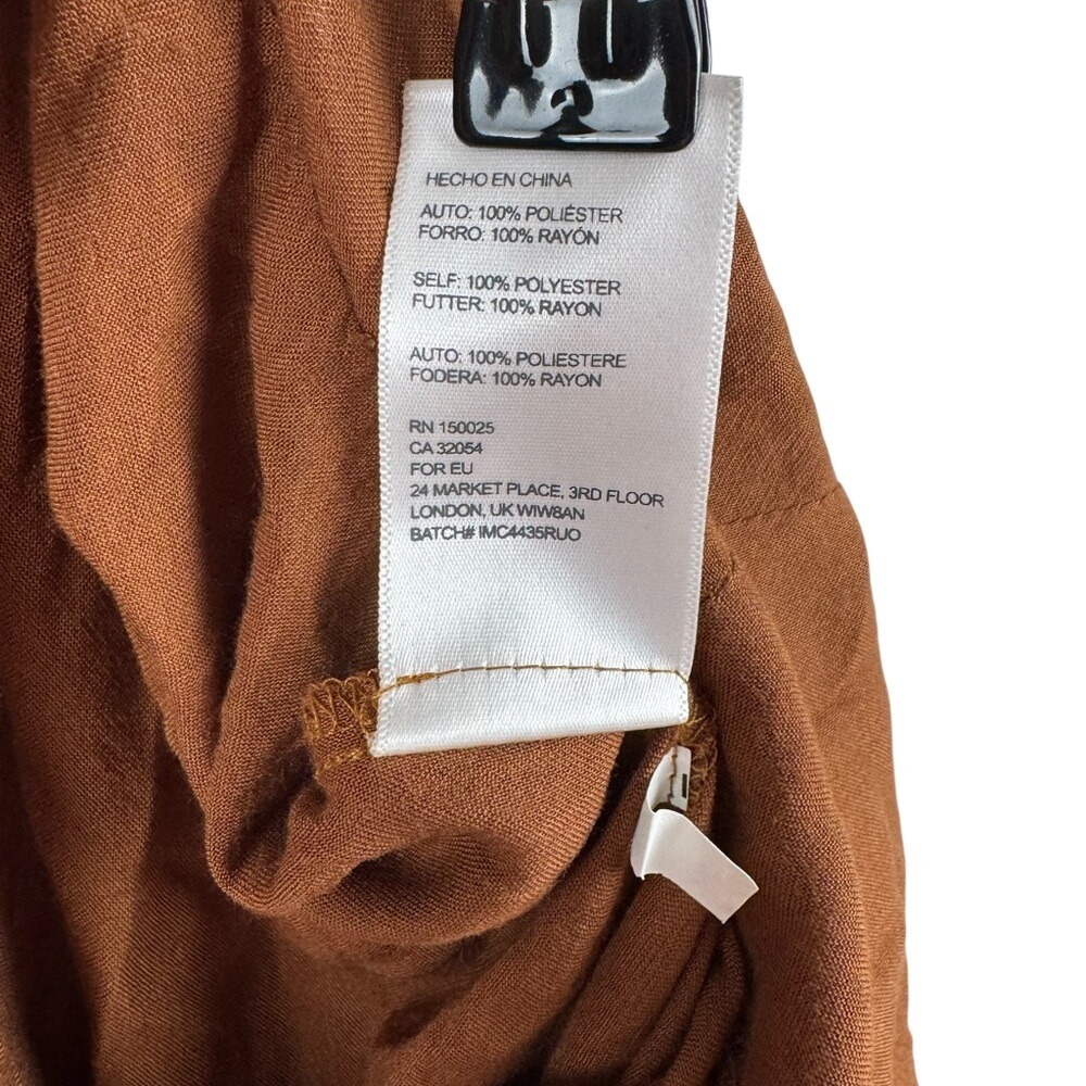 NWT Urban Outfitters Tie Straps Brown Floral Maxi Romper Boho Cottagecore XS - Picture 6 of 7